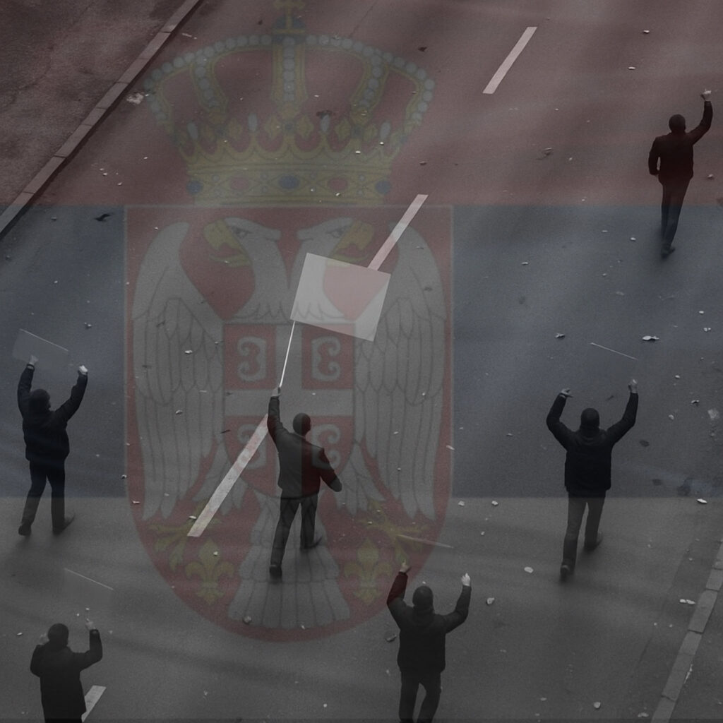 Blokade Srbija foto:prst ilustracija