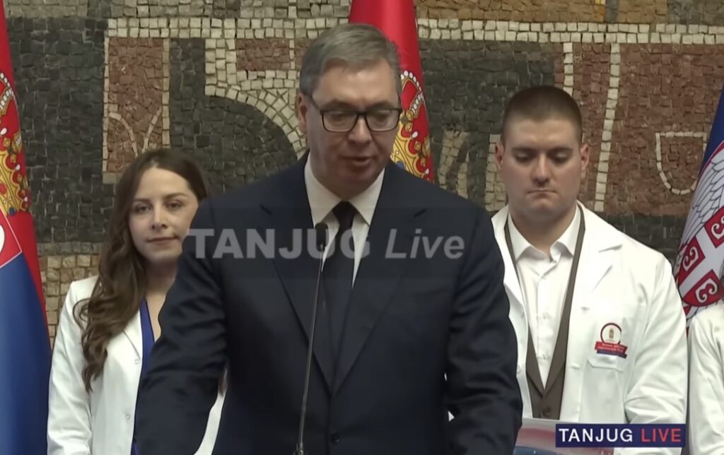 Tanjug live printscreen/Aleksandar Vučić