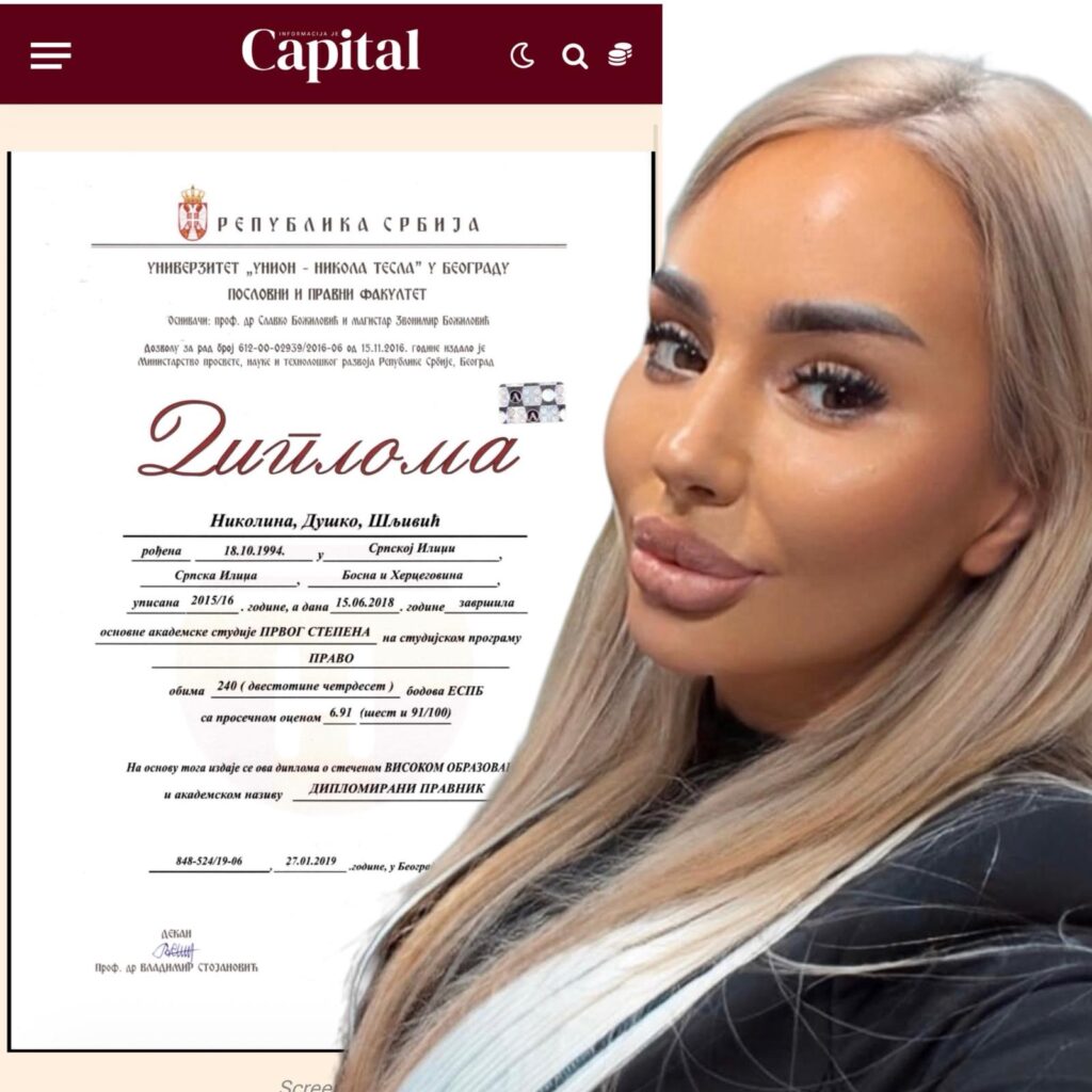 Foto:printscreen/capital/instagram:nikolina_sljivic